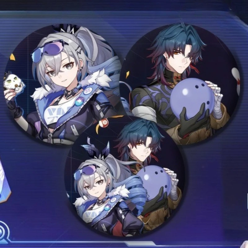Honkai: Star Rail Game Brooch Peripheral Tinplate Badge Character Silver Wolf Blade Fans Collect Bag Decoration AccessoriesGift