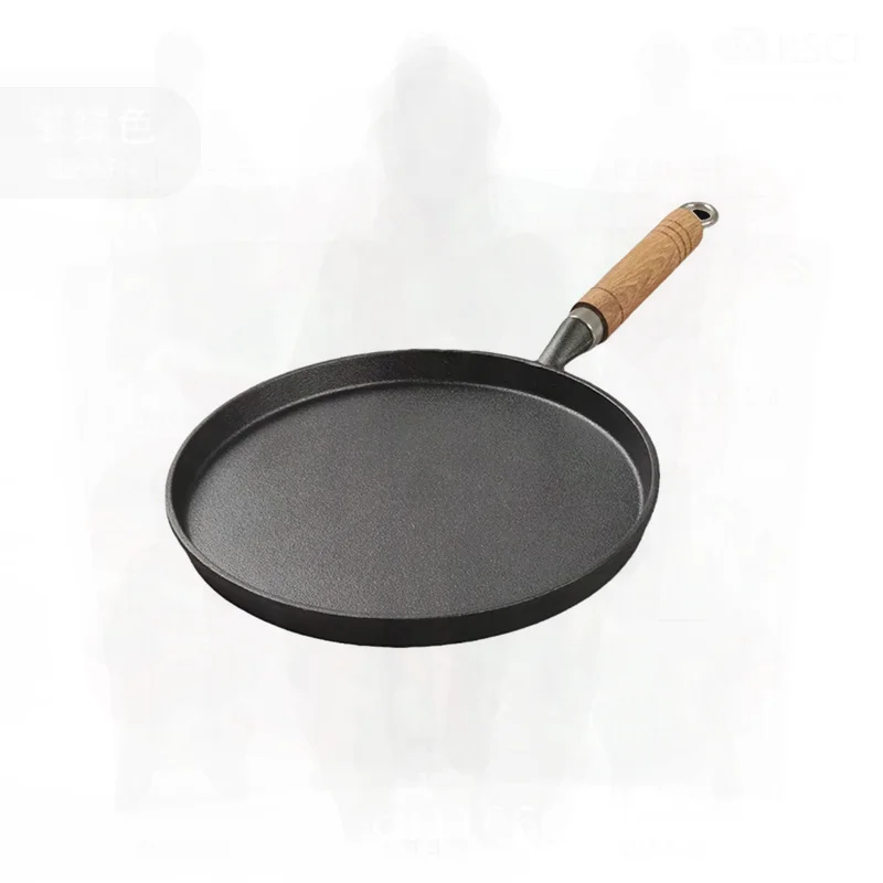 

Non-Stick Cast Iron Frying Pan Multifunctional for Frying Eggs Steak Pancakes Meat Home Use Modern Minimalist Design Uncoated