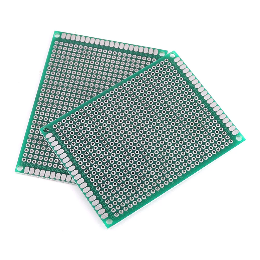2 قطعة 6*8 سنتيمتر مزدوجة الجانب العالمي الدوائر المطبوعة Protoboard لوحة دارات مطبوعة للإلكترونيات ذاتية الصنع