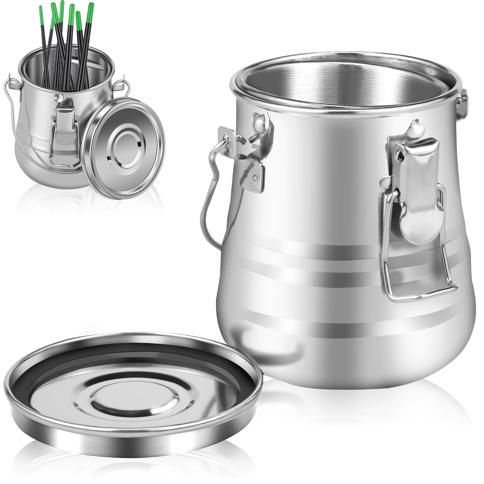 

Очиститель и держатель для кистей, герметичная емкость для мытья кистей из нержавеющей стали для рисования со съемным пористым фильтром (средний размер)