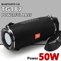 TG187 50W high power bluetooth speaker heavy bass portable sound column waterproof speaker wireless subwoofer boom box FM radio