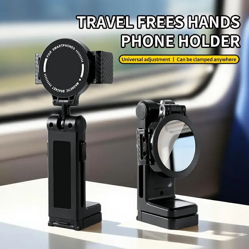 

360 Rotation Mirror Magnetic Phone Holder Clip Mount Lazy Bracket Desk Stand Holder For Magsafe iPhone Phone Accessories