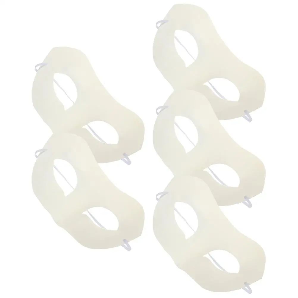 

5 Pcs DIY Hand Painted Mask Cosplay Masks Paper Ordinary White Masquerade Unpainted Blank Child