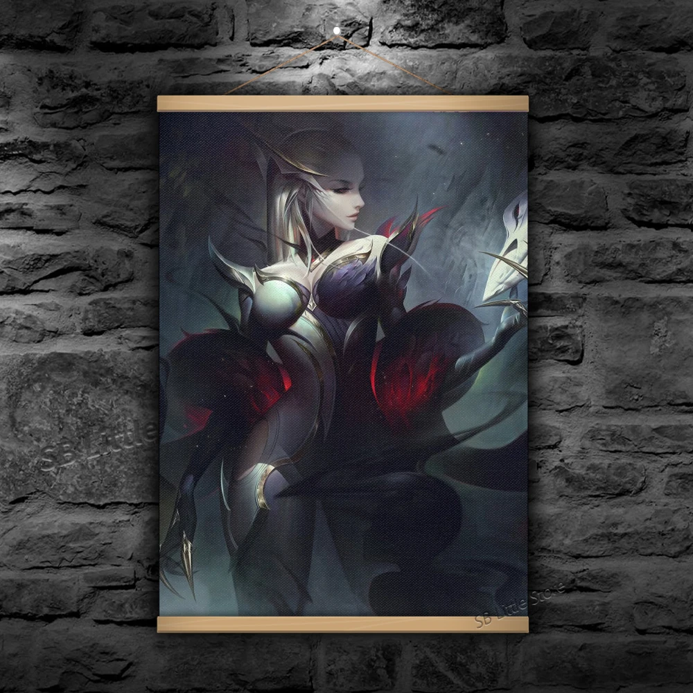 Evelynn Character KDA League Of Legends LOL Video Game Canvas Painting Arcane Poster  Animation Tapestry Design Creativity