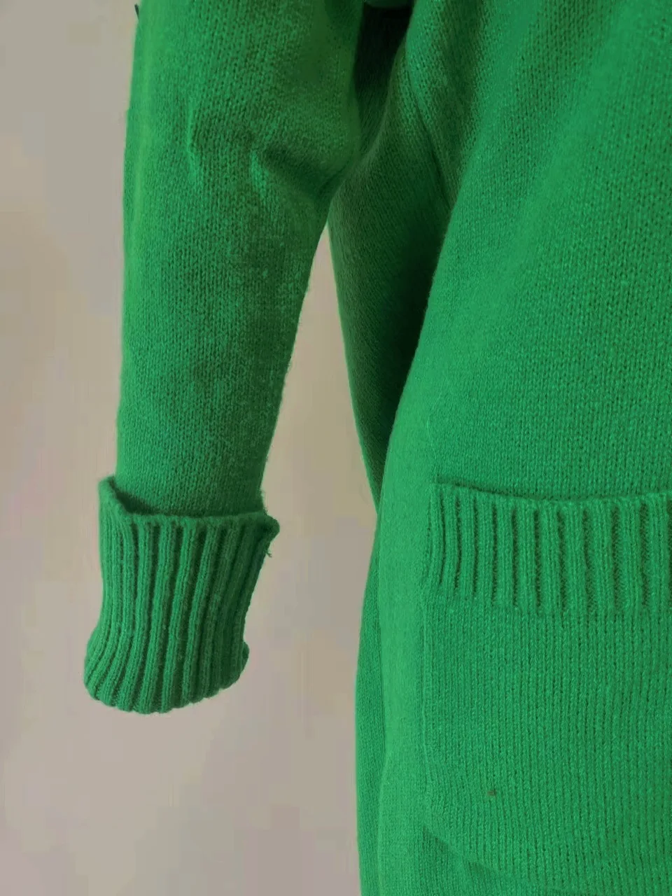 Women Kintted Cardigan Long Jacket Autumn Spring Green Crochet Loose Long Sleeve Winter Sweater 2024 Warm Jumper Coat Cardigans