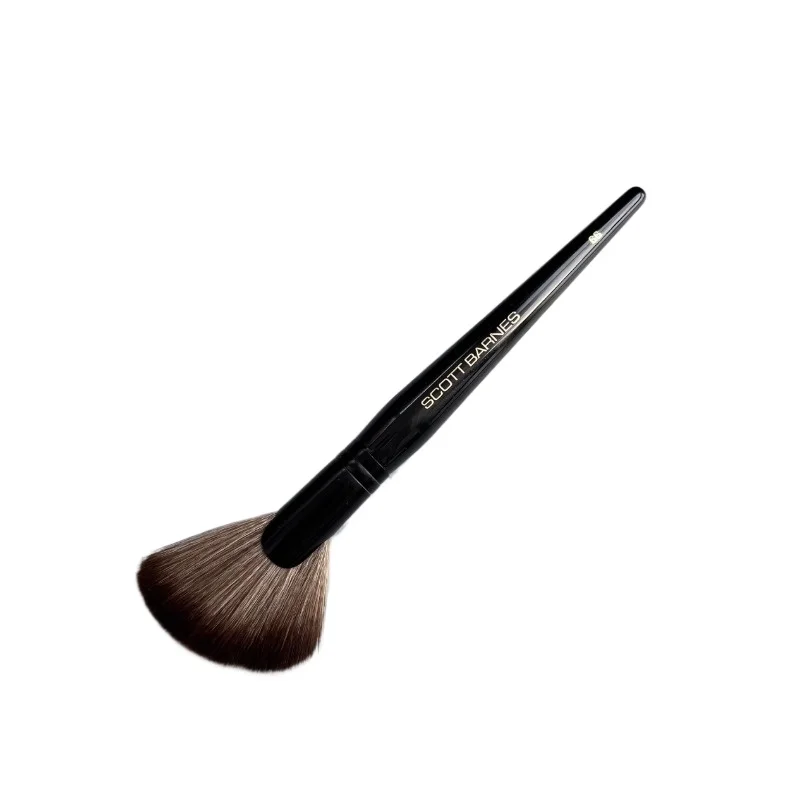 

Fan shaped cosmetic brush, high gloss brush, powder blusher brush, and half fan shaped cosmetic brush