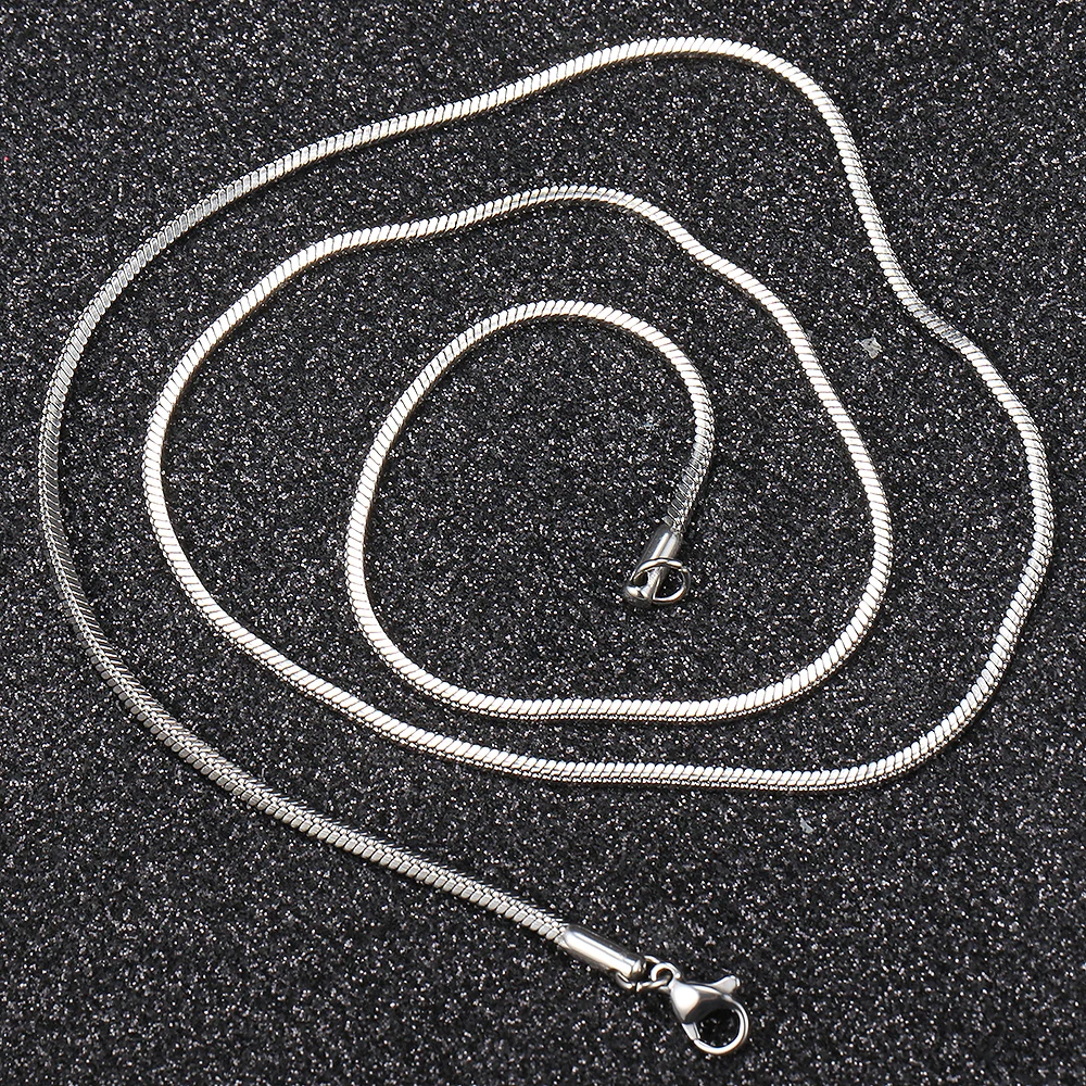 0.9/1.2/1.5/2,0mm quadratische Schlangen kette Edelstahl Halskette für Frauen Modeschmuck Geschenke kn662