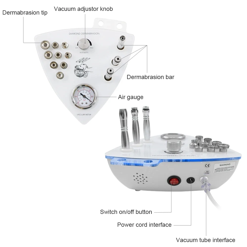 Professional scrubber increase skin whitening diamond grinding skin beauty machine