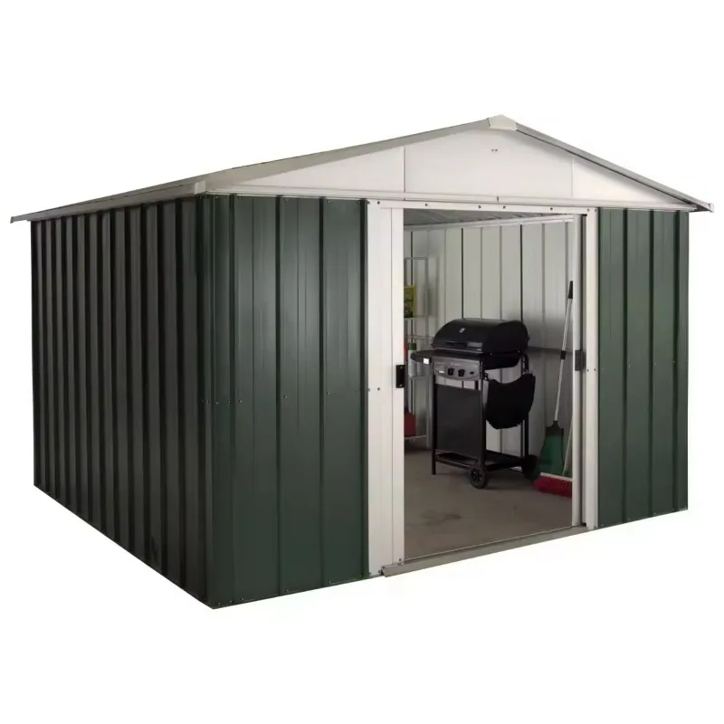 Easy Assembly Galvanized Steel Garden Storage Shed with Foundation 16 Cubic Meters Capacity Modern Outdoor Backyard Storage Shed
