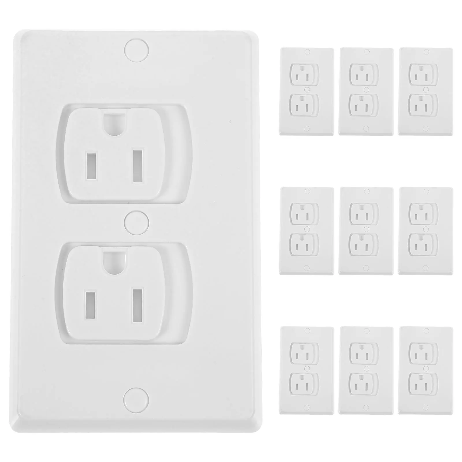 

10pcs Abs Outlet Wall Socket Plug Covers Baby Safety Electric Outlet Cover Self-Closing Design Corrosion Resistant Socket Covers