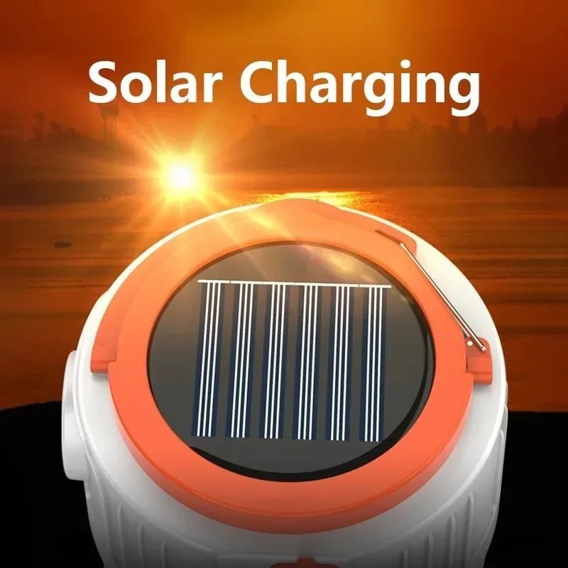 Pop Solar Light Bulb Camping Emergency Light USB Rechargeable Portable Outdoor With 5 Modes For Tent Hiking Power Emergency Outa