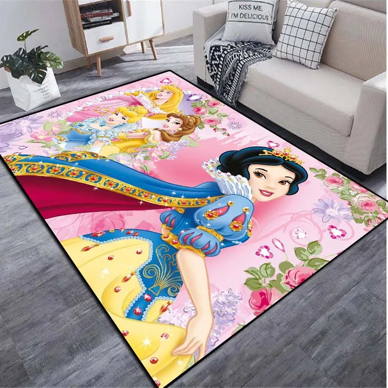 Disney Princess Girl Carpet -cartoon, Cute Carpet, Home Carpet, Living Room, Children's Bedroom, Sofa, Door Pads