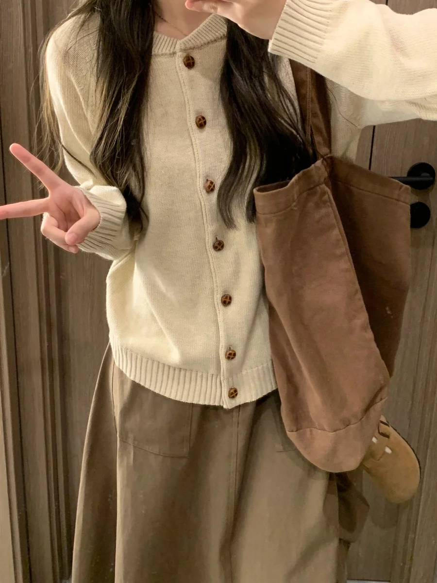 

Нежный ветровой вязаный кашемировый кардиган, женский осенне-зимний новый тонкий свитер, мягкий восковой женский