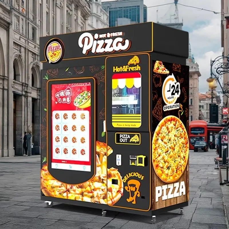 Automatic Pizza Vending Machine with Digital Display and Cashless Payment Support for Convenient Self Service Food Sales