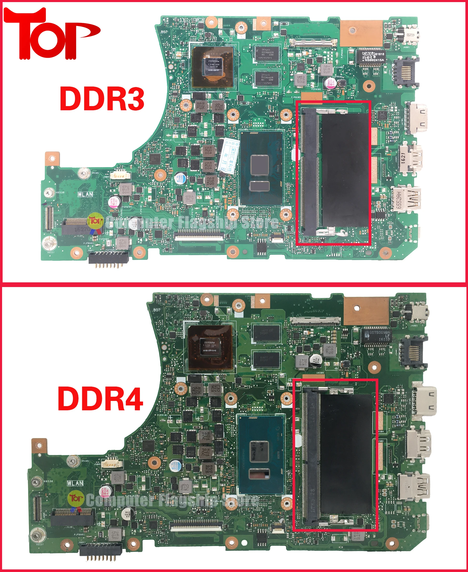 X556UJ Mainboard For ASUS X556UQ X556URK X556UV X556UQK X556UF A556U X556U Laptop Motherboard I3 I5 I7 GT930M GT940M 930MX 940MX