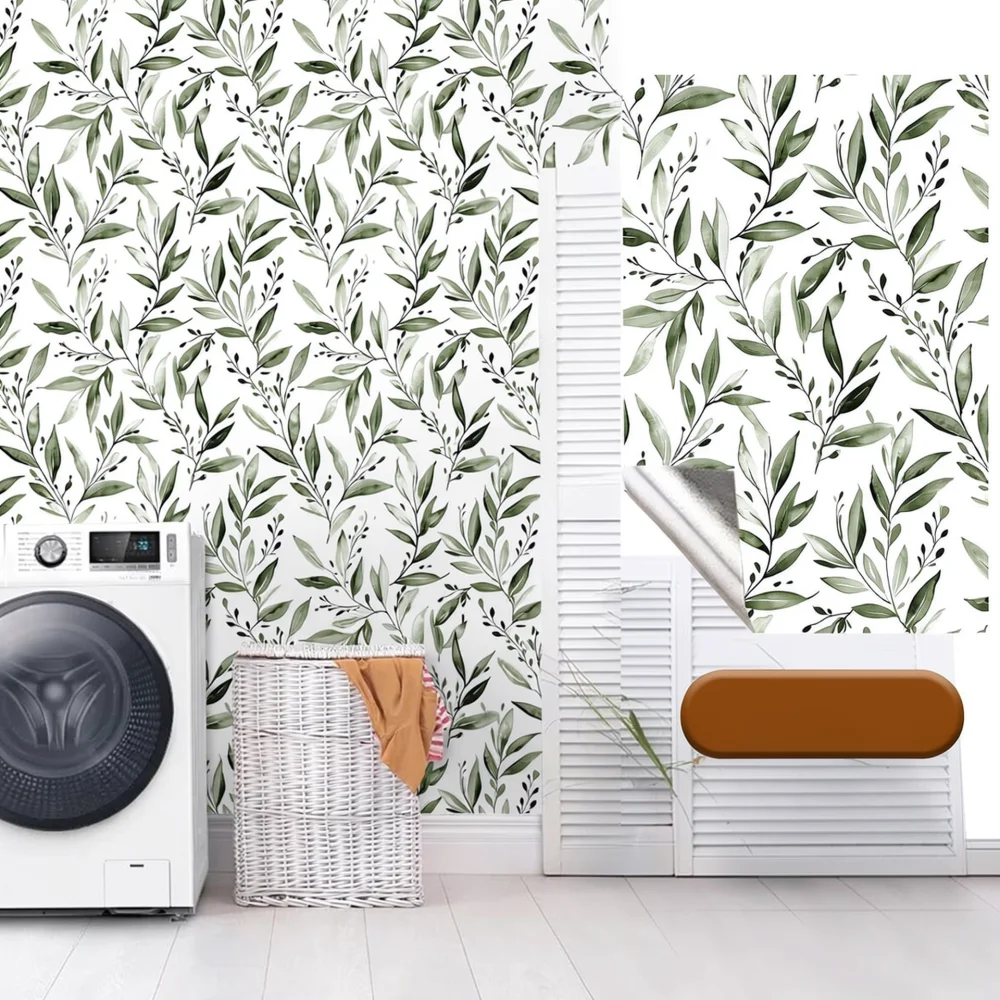 Floral Wall Sticker French Style Self Adhesive Wallpaper Retro Decorative Film For Living Room Furniture Cabinet Refurbish