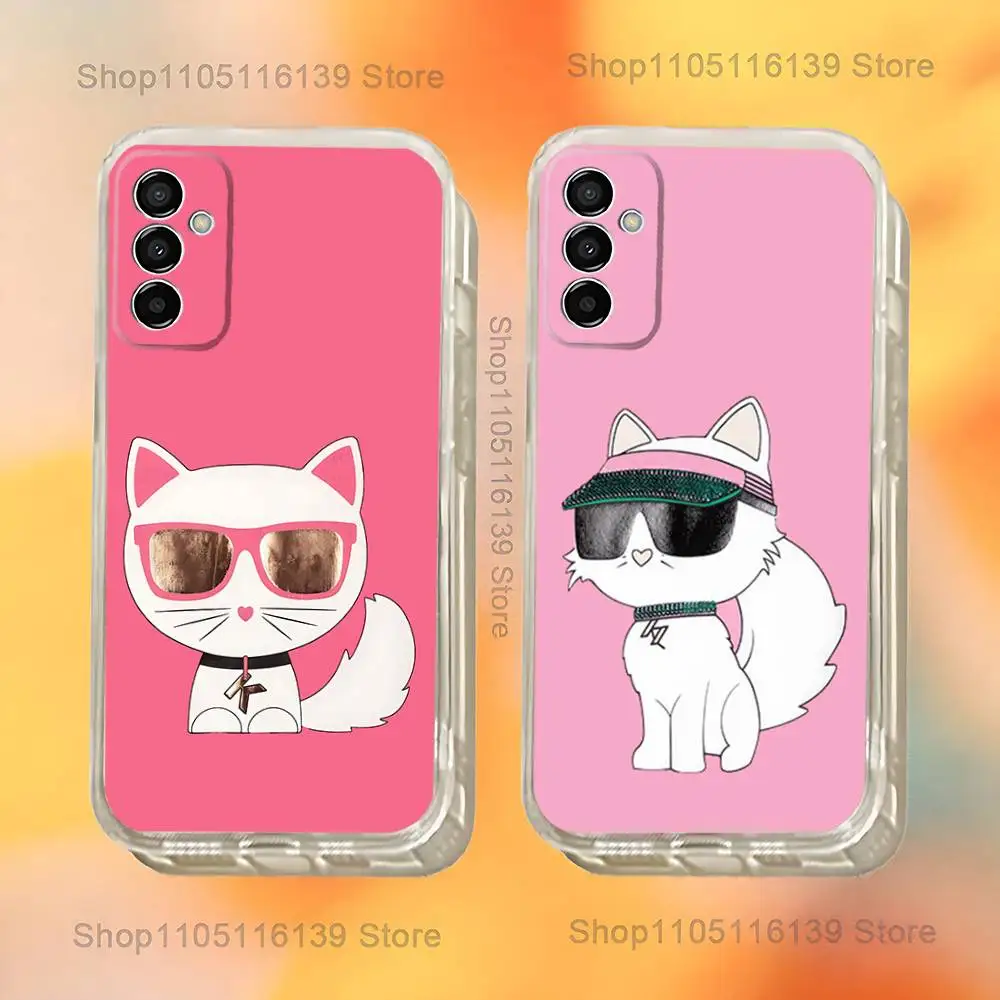 

Fashion COOL Cats Phone Case For Samsung S24,30,21,22,23,20 FE,lite,PIus,Ultra,5G,Note,9,10 Transparent Cover