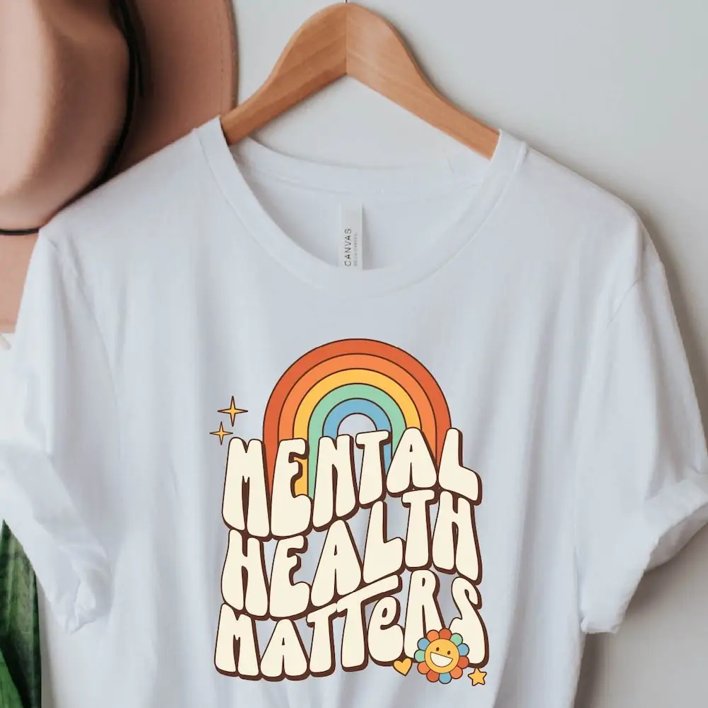 Mental Health Matters T Shirt Awareness Psychologist Gift Anxiety Therapist