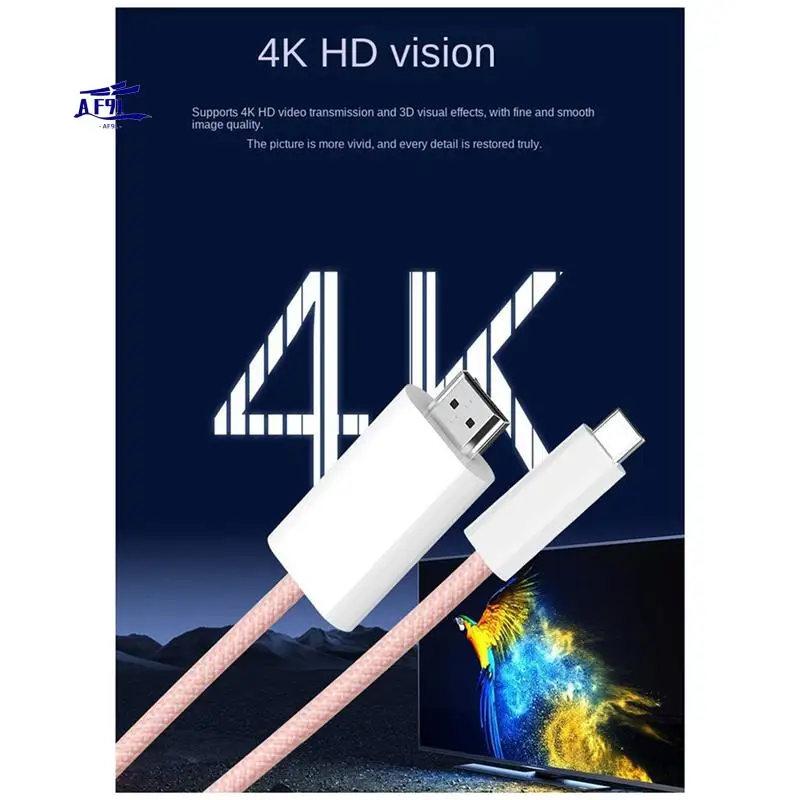 AF91-Type C To -Compatible High Definition Converter Cable 1.8M 4K60hz Support For Phone And Computer