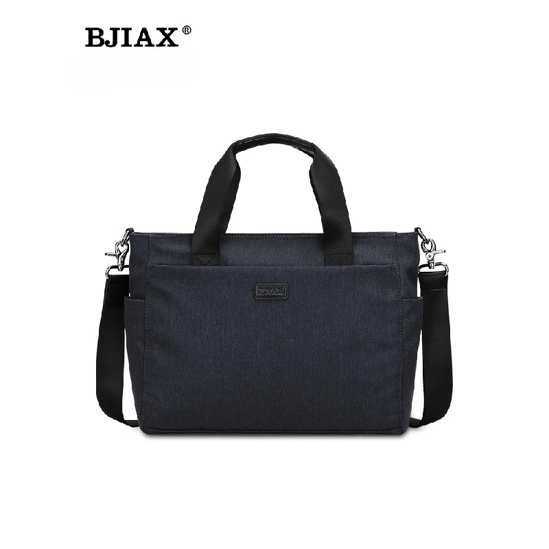 BJIAX Men\'s Bag Handbag Casual Oxford Briefcase Men\'s large capacity horizontal business single shoulder canvas bag