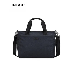 BJIAX Men's Bag Handbag Casual Oxford Briefcase Men's large capacity horizontal business single shoulder canvas bag