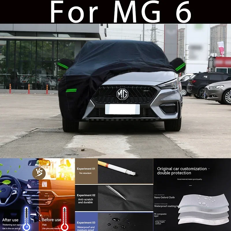 

Для MG 6, наружная защита, полный автомобильный чехол, снежный чехол, солнцезащитный козырек, водонепроницаемый, пылезащитный, внешние автомобильные аксессуары