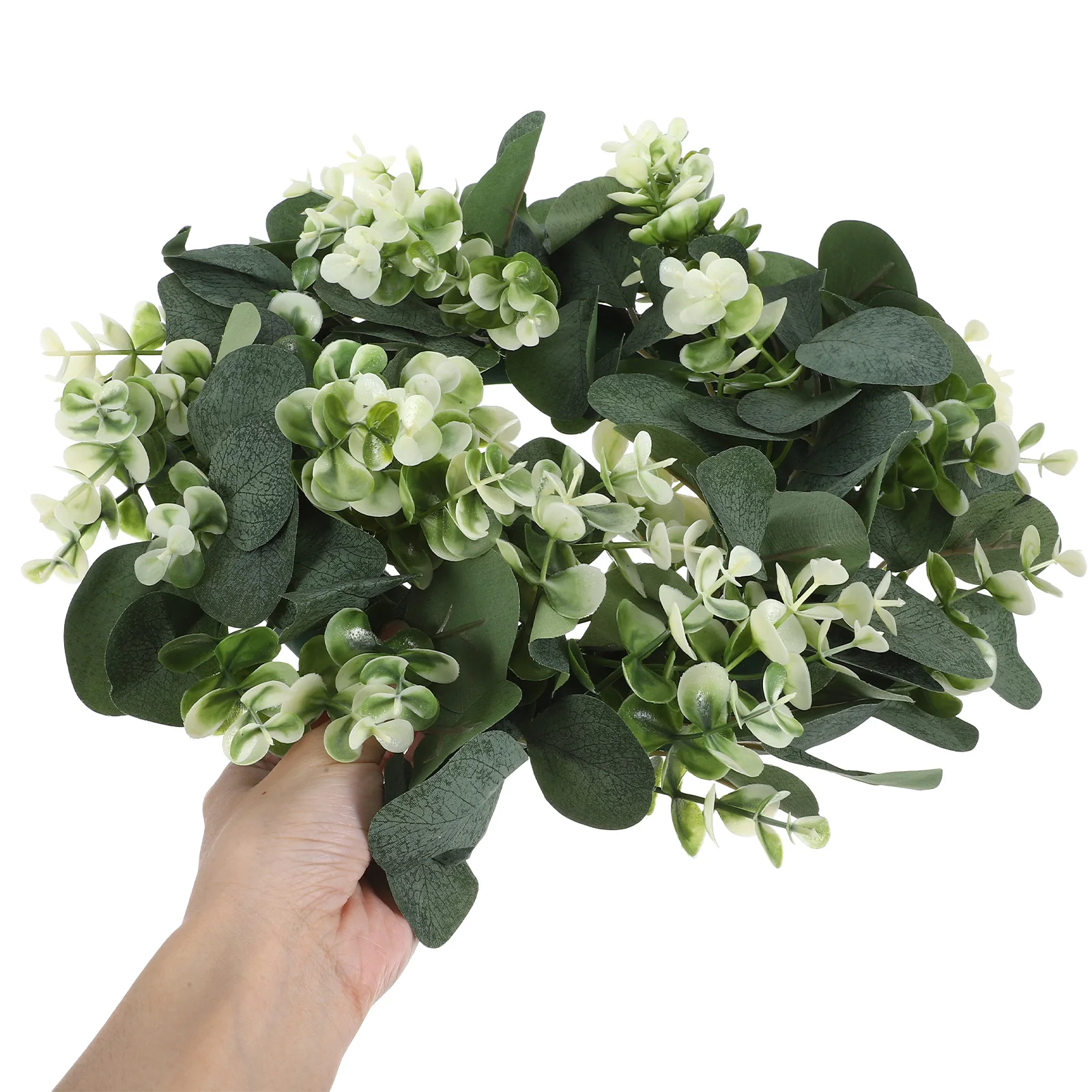 

Simulated Eucalyptus Spring Green Wreath Farmhouse Wall Decor Door Hanging Autumn Garland Leaf Wreath For Party