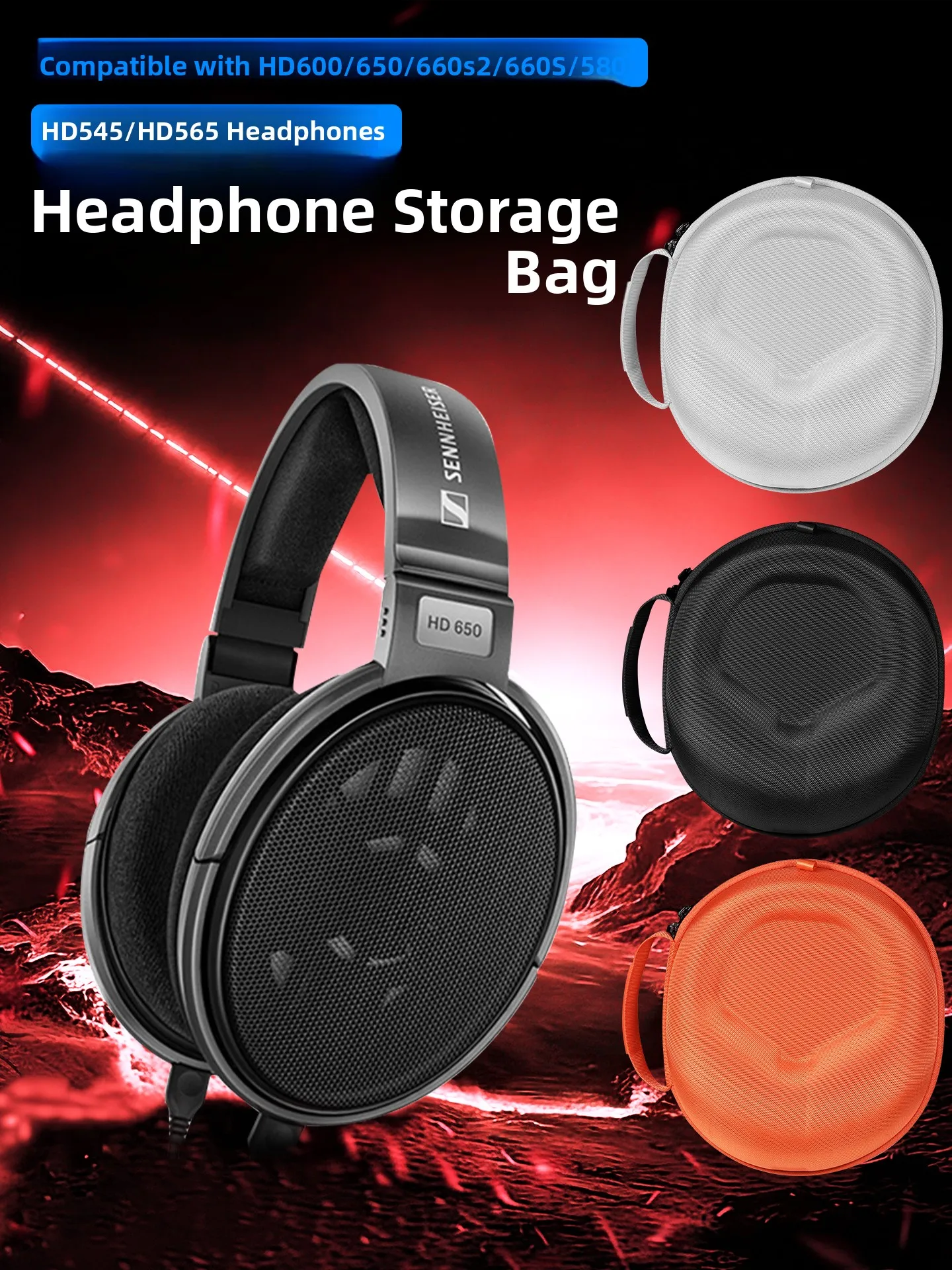 ゼンハイザー-hd620s-ヘッドセット収納ボックス耐圧ヘッドバンドスタイル-hd600-hd650-hd660660s2-ケースデジタルアクセサリーバッグ