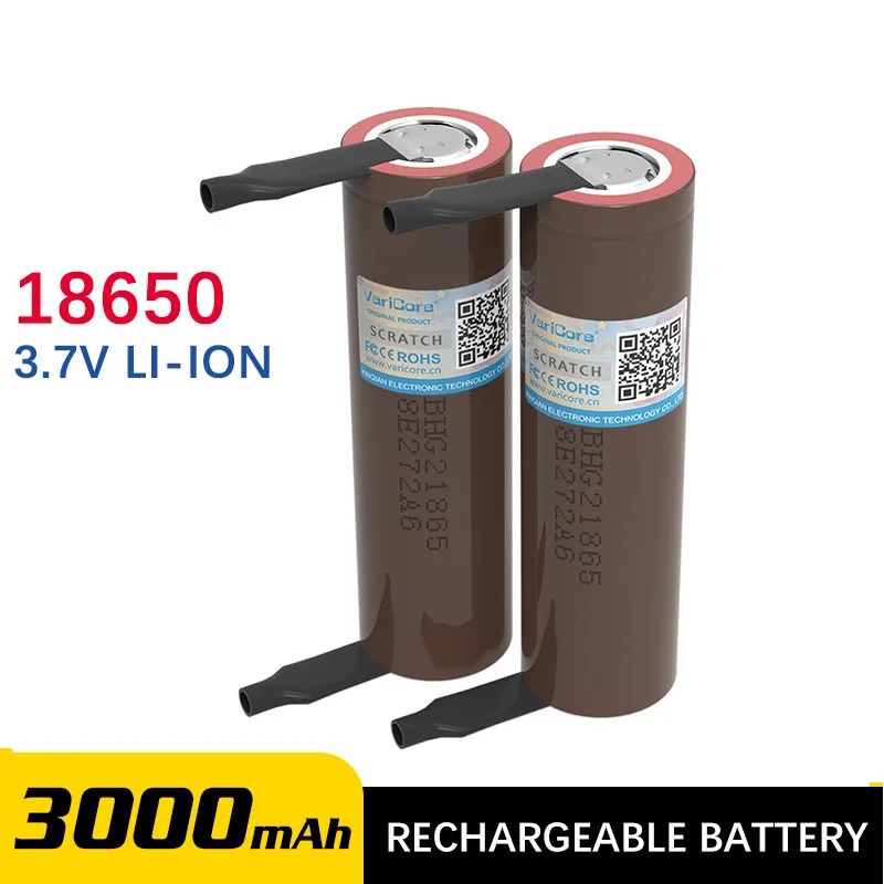 New HG2 18650 3000mAh battery 18650HG2 3.6V discharge 20A, dedicated For hg2 batteries + DIY Nickel