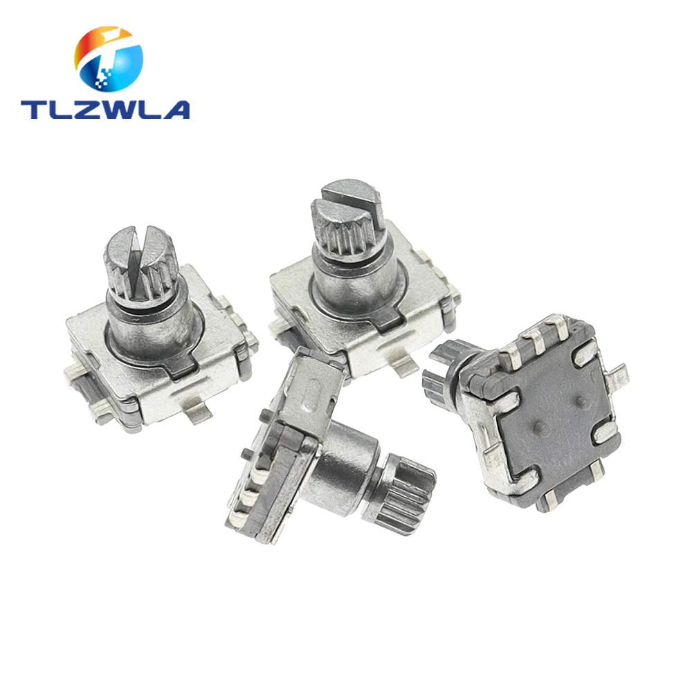 5PCS Rotary Encoder Switch EC11 With Push Switch 5Pin SMD Type Handle Length 10MM Plum Shaft