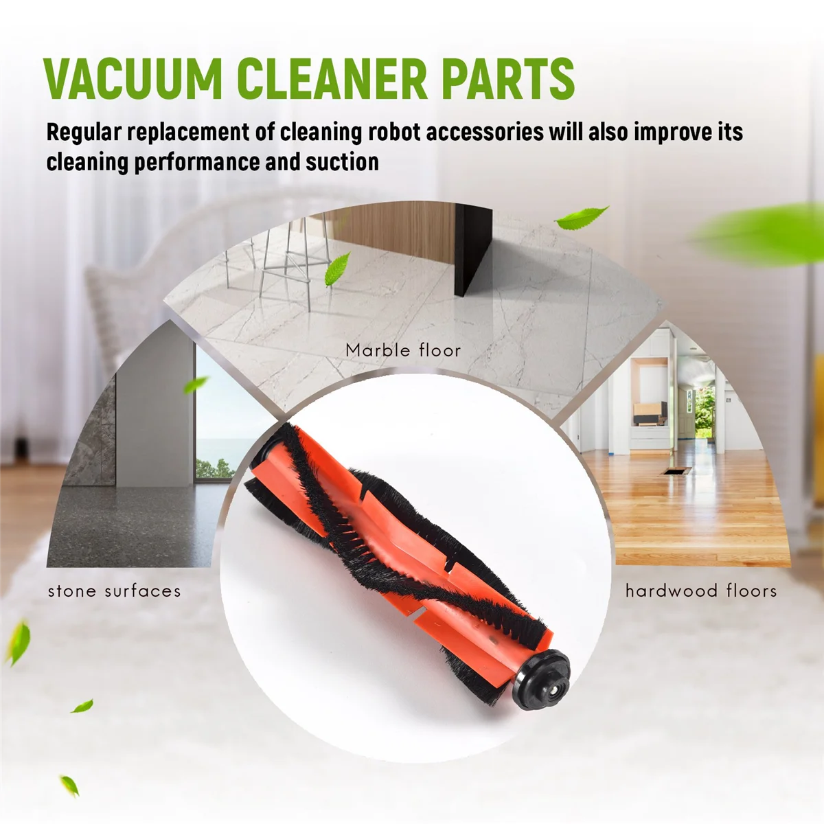 Top-r13 Buah untuk Xiaomi Mijia G1 Filter Sikat Samping Sikat Utama untuk Penyedot Debu Robot Xiaomi Mijia G1