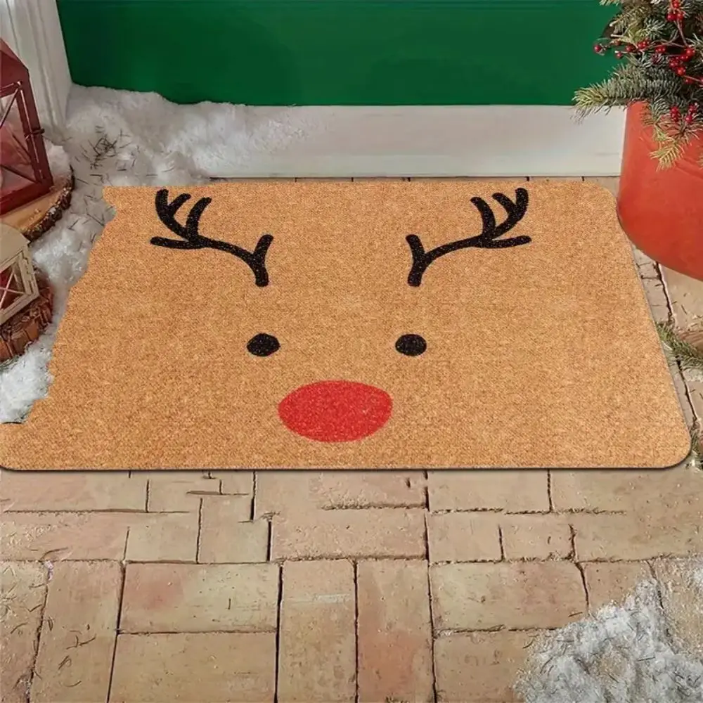 سجادة أرضية الرنة لعيد الميلاد من VIKAMA - سجادة ترحيب للمدخل الداخلي والخارجي لجو احتفالي وسجادة تزيين المنزل