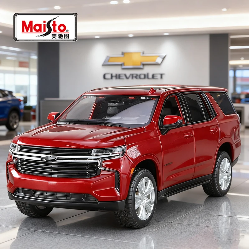 

Maisto 1:26 Chevrolet Tahoe 2021, внедорожник, легкосплавный автомобиль, литье под давлением и игрушечный транспорт, модель автомобиля, миниатюрная масштабная модель автомобиля для детей