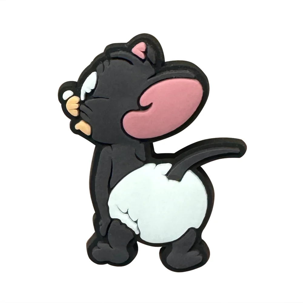 12pcs/set Cartoon Shoe Charms Designer Cute mouse Shoe Charms Decoration Cat Sandal Accessories for Kids Gifts image 3