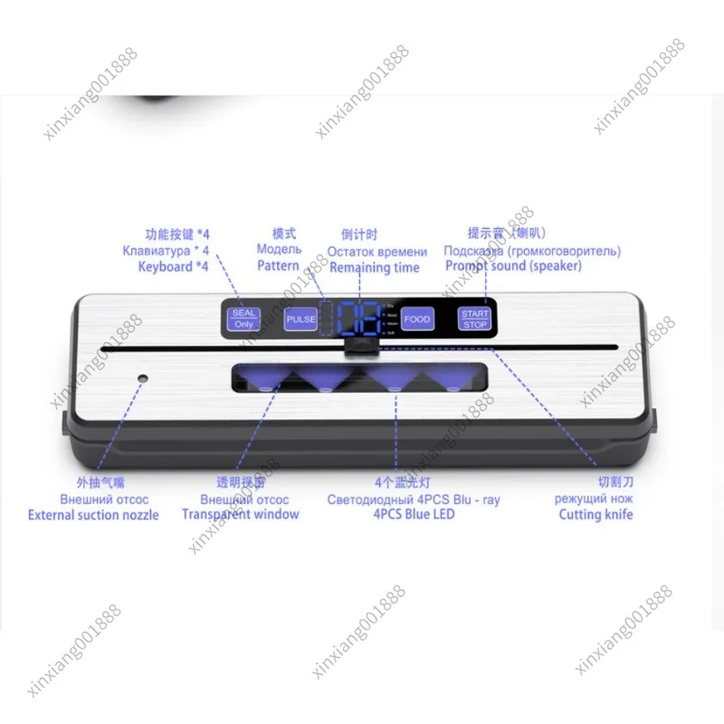 For Vacuum Sealer with Dual Heating Wire, Household & Commercial Food Sealing Machine for Food Fresh Preservation