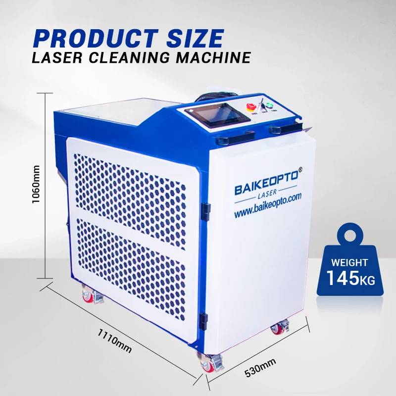 Max Economic Affordable Mini Portable Pulse Fiber Laser Cleaning Machine Metal Rust Wood Oil Paint Concrete Removal 300W