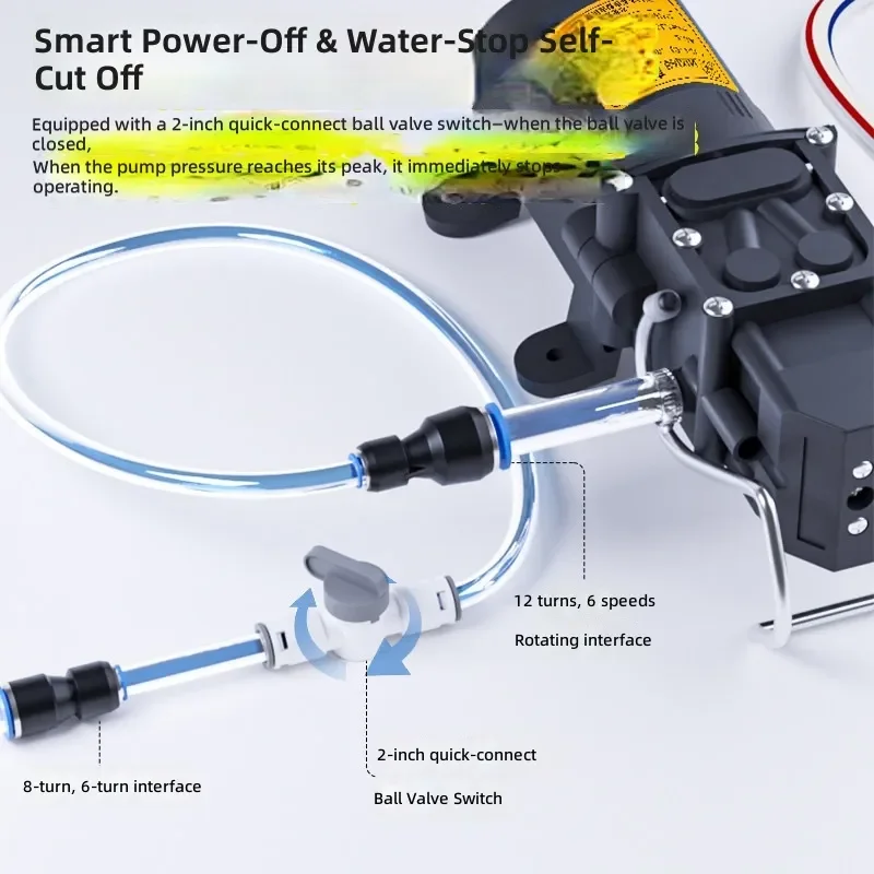For 12V Self Priming Water Pump for Drilling Rig Slotting Cutting Machine Automatic Supply Adding Water Punching Holes