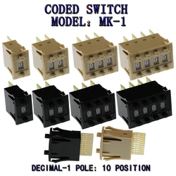 MK-1 BCD 0-9 coding switch 0-9 code toggle switch 1/2/3/4 digital switch 11 contacts
