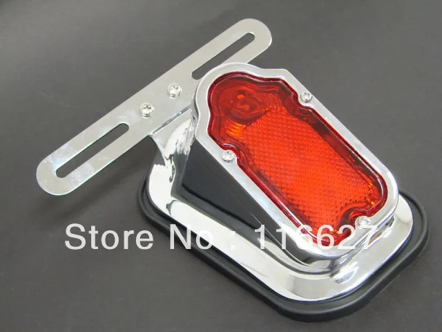 CHROME AFTERMARKET TOMBSTONE TAIL LIGHT FOR HARLEY CHOPPER BOBBER CUSTOM