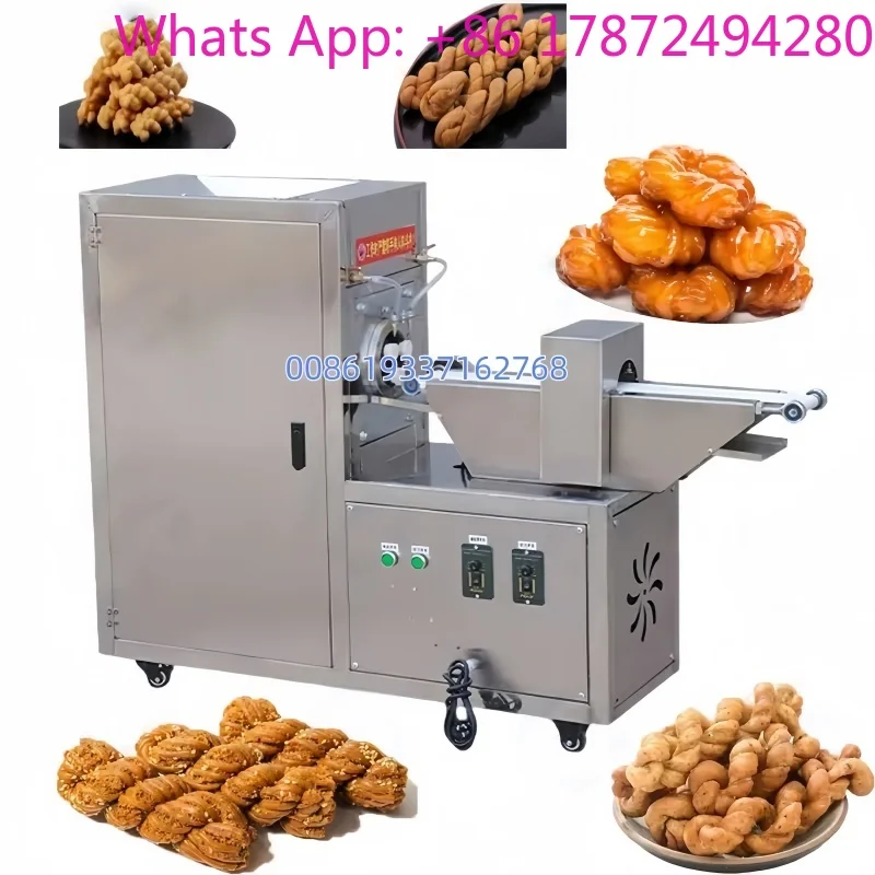 Soft Pretzel Maker Hemp Flowers Twist Snack Machine Fried Pretzel Dough Twist Forming Making Machine for Sale