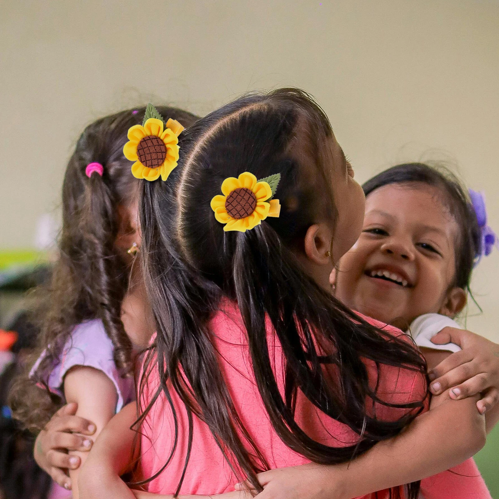 

Sunflower Barrette Soft Polyester Iron Flower Hair Clip For Girls Women Bridal Beach Floral Hair Decoration Versatile Cute