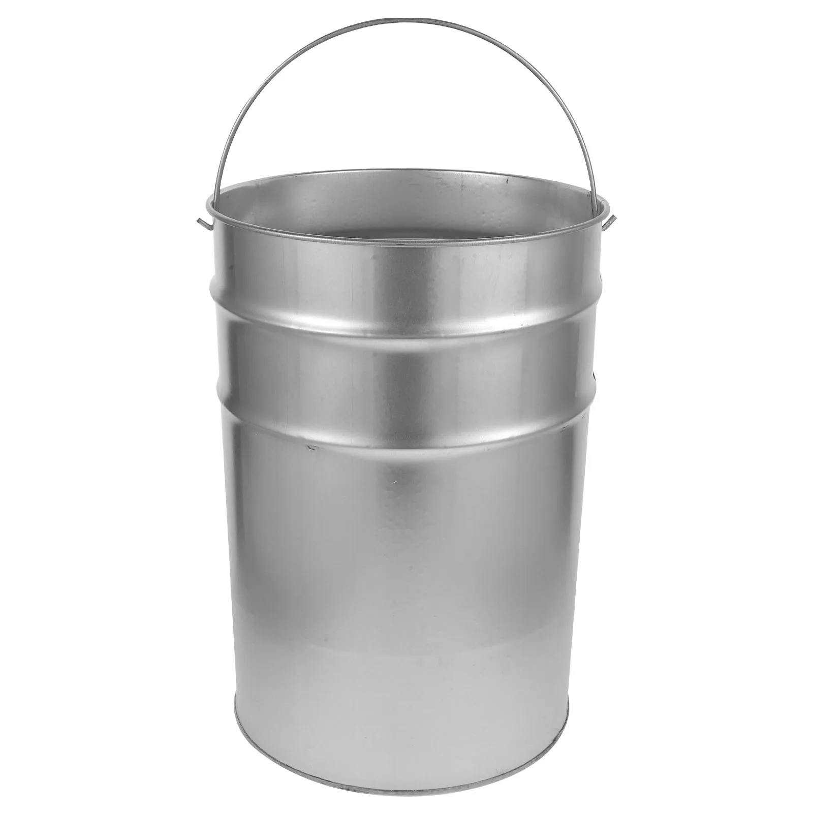 

Galvanized Iron Trash Can Metal Bucket Multipurpose Garbage Container for Home Garden Kitchen Yard Outdoor Trash Can