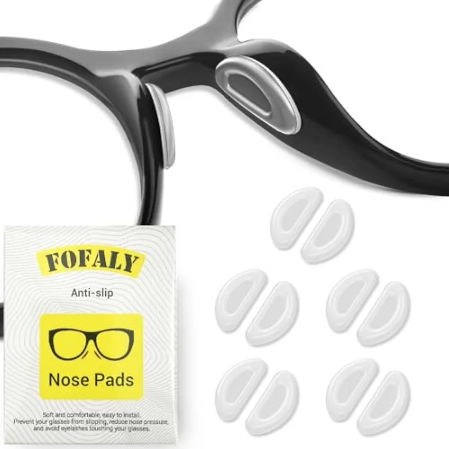 

Eyeglass Nose Pads, Anti Slip Nose Pads for Glasses, Soft Comfortable Silicone Cushions for Sunglasses, Reduce Pressure and Pre