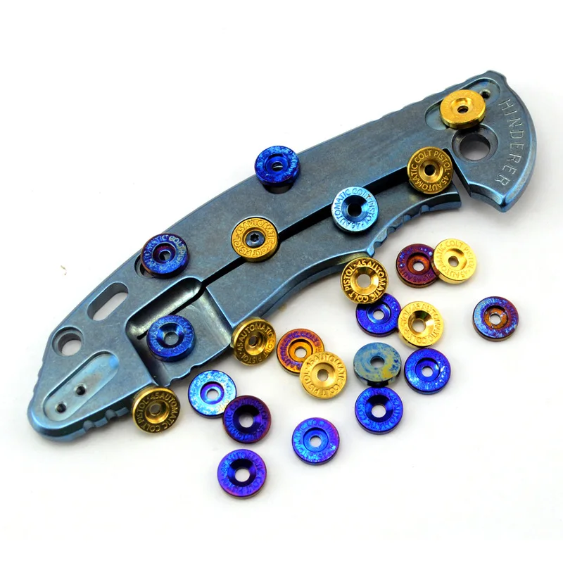 

10pcs Brass / Titanium Alloy Knife Lockbar Stabilizer Thumb Push Screws For Rick Hinderer XM18 Strider SMF SNG ZT0620 ZT0562