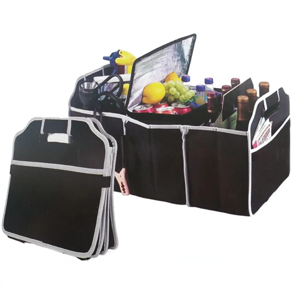 Car Trunk Accessories Organizer Collapsible Toys Food Storage Cargo Container Bags Box Bin