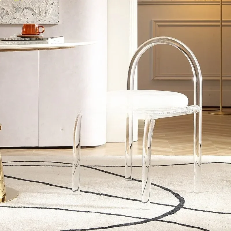 Makeup chair Transparent acrylic chair Light luxury dining chair
