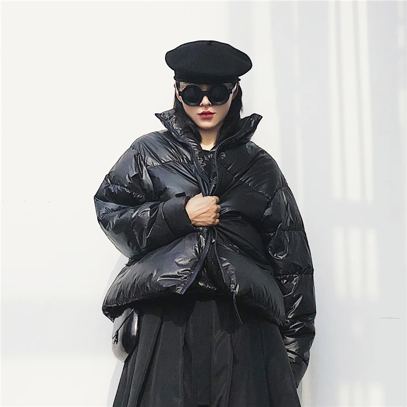 

Женская пуховая куртка Bla ort: теплая верхняя одежда, утепленная пухом, уличный стиль, однотонное зимнее пальто