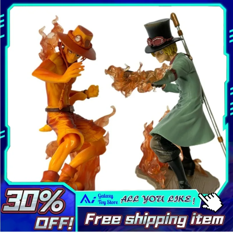 

15cm One Piece Stampede Ace & Sabo | Flame Brothers Standing Figure Set | Anime Movie Collectible Ornament