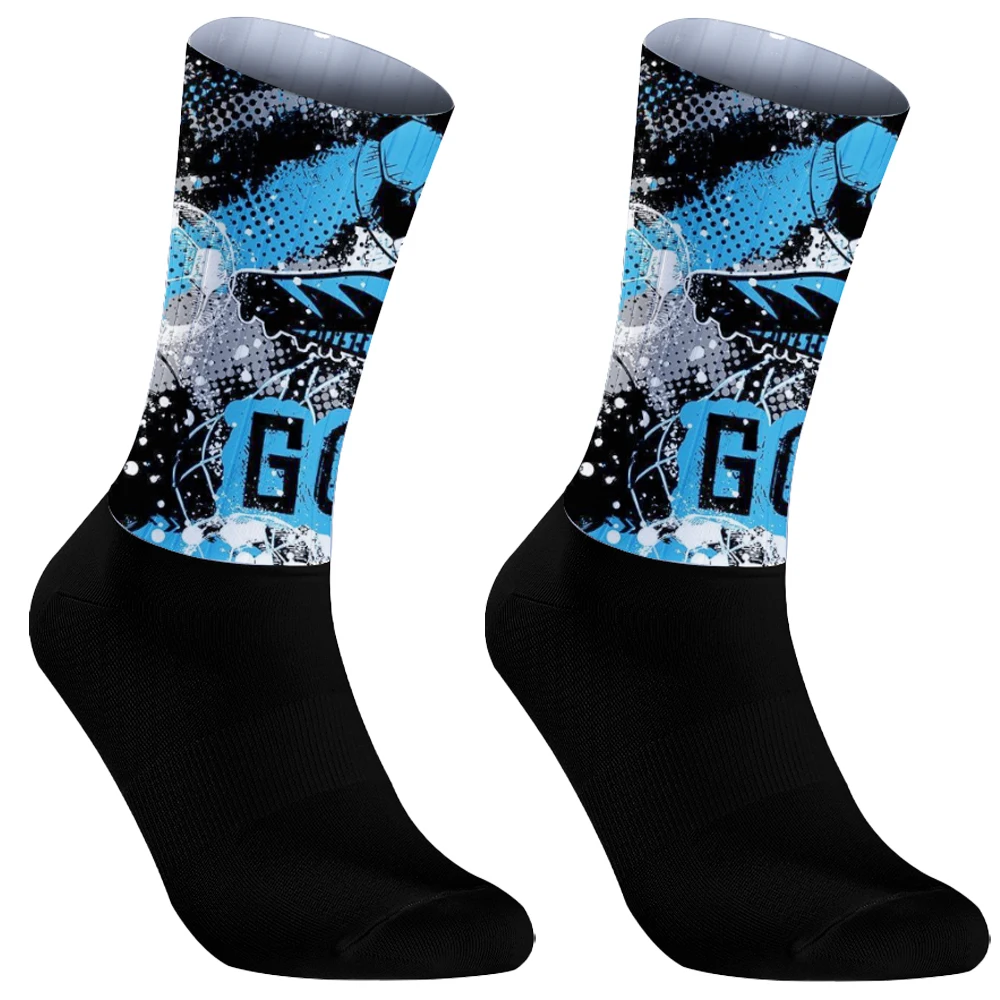 Chaussettes de sport de compression respirantes pour hommes et femmes, chaussettes de cyclisme professionnelles, chaussettes de football de course de flotte de vélo