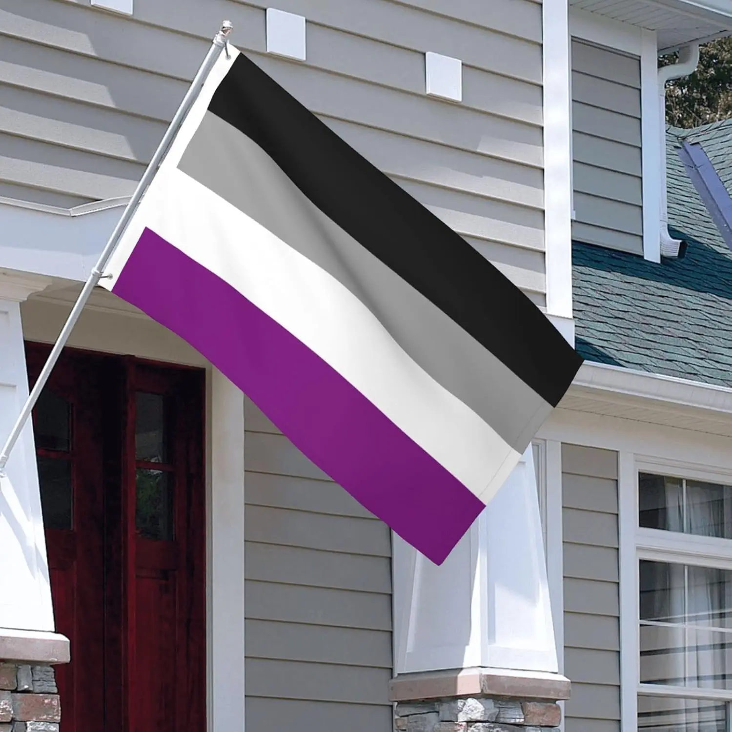 معلقة 90*150 سنتيمتر LGBTQIA Ace المجتمع اللاجنسي علم الفخر اللاجنسي للزينة #1